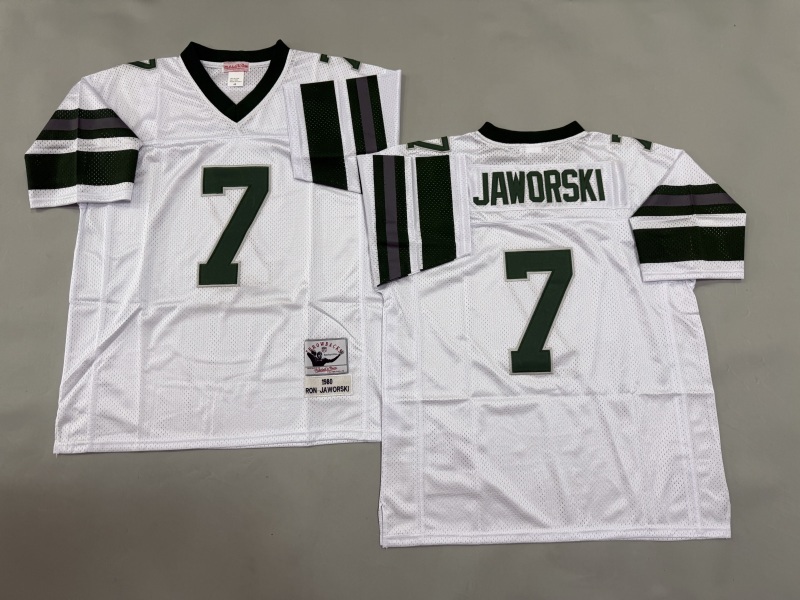 Men 2025 Philadelphia Eagles #7 Jaworski white Throwback Limited NFL Jersey style 002